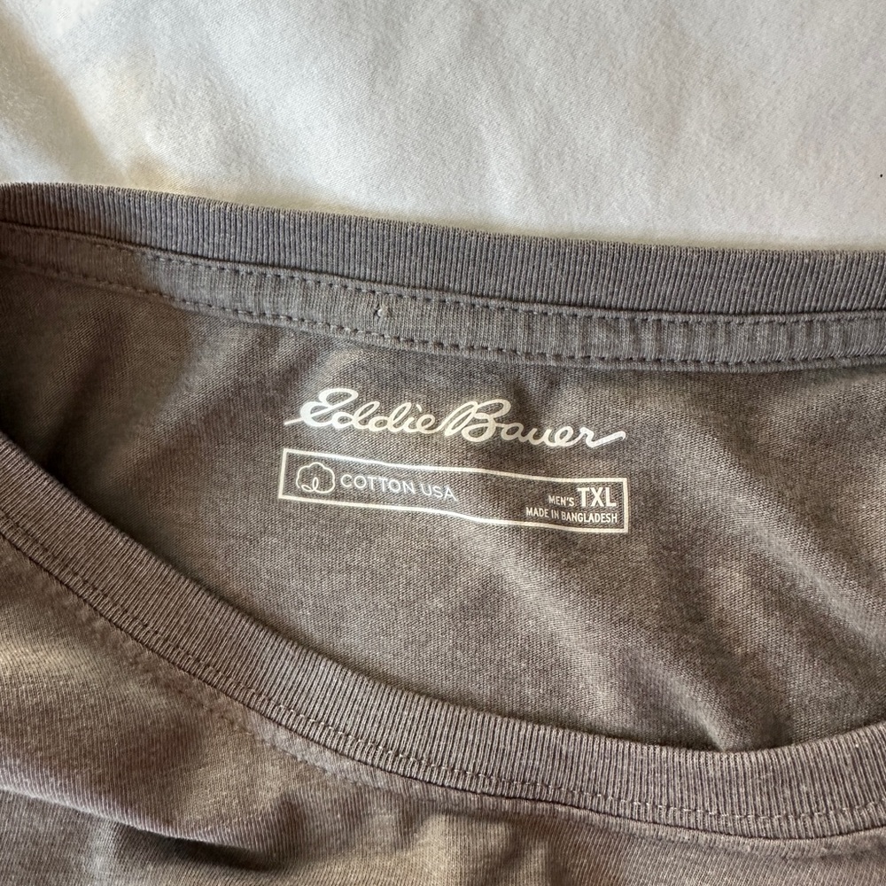 Eddie Bauer Men's Gray Graphic Tee Tall View 3